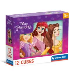 Clementoni Disney Princess Würfelpuzzle 12 Würfel