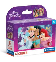 Clementoni Disney-Prinzessinnen-Würfelpuzzle 6 Würfel