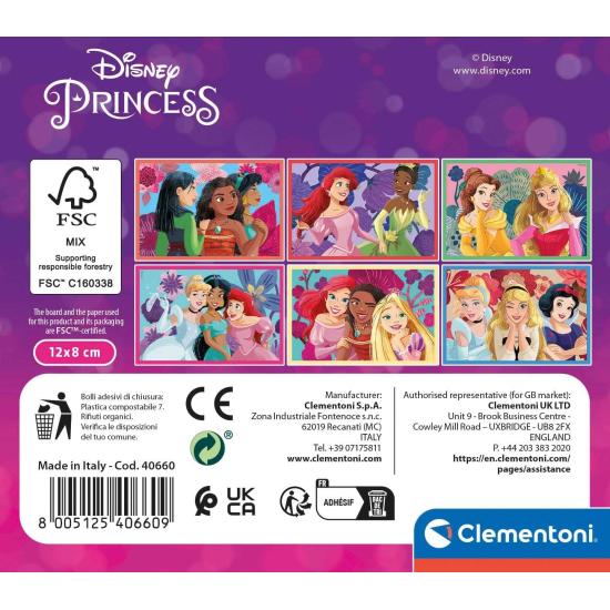 Clementoni Disney-Prinzessinnen-Würfelpuzzle 6 Würfel
