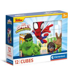 Clementoni Spidey Würfelpuzzle 12 Würfel