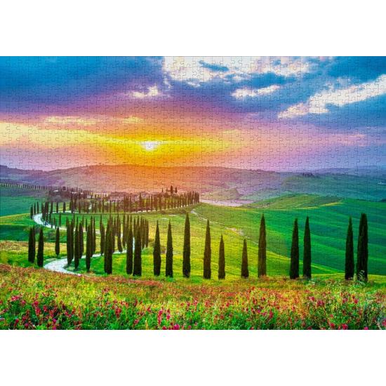 Puzzle Enjoy Toskanischer Sonnenaufgang 1000 Teile