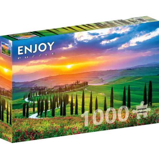 Puzzle Enjoy Toskanischer Sonnenaufgang 1000 Teile
