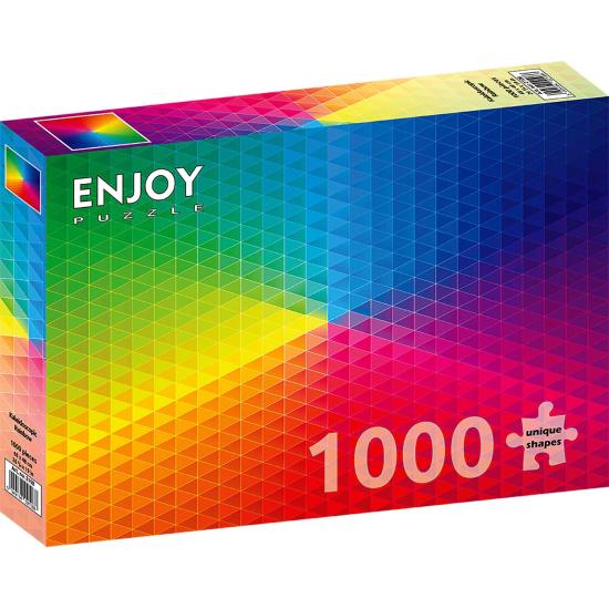 Genießen Sie das kaleidoskopische Regenbogen-Puzzle mit 1000 Tei