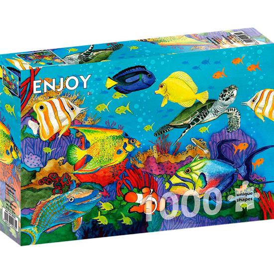 Genießen Sie das Unterwasser-Regenbogen-Puzzle mit 1000 Teilen