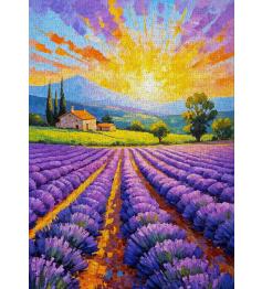 Puzzle Enjoy Lavendel-Sonnenuntergang 1000 Teile