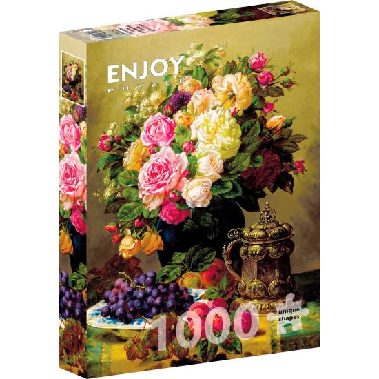 Puzzle „Stillleben mit Rosen genießen“ mit 1000 Teilen