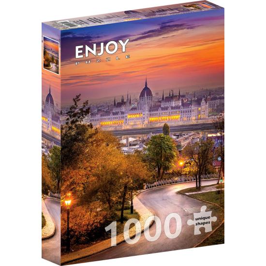 Puzzle Enjoy Buddha, das ungarische Parlament aus 1000 Teilen
