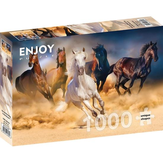 Puzzle „Enjoy Horses Running in the Desert“ 1000 Teile Puzzle „Enjoy Horses Running in the Desert“ 1000 Teile