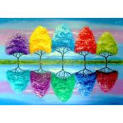 Puzzle Genießen Sie, dass jeder Baum seine Farbe hat, bestehend
