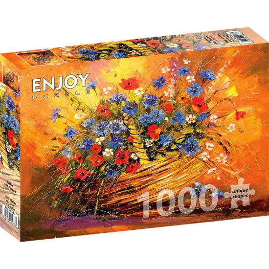 Puzzle „Genießen Sie einen Korb mit Blumen“ mit 1000 Teilen