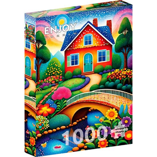 Puzzle Enjoy Haus Der Farben 1000 Teile