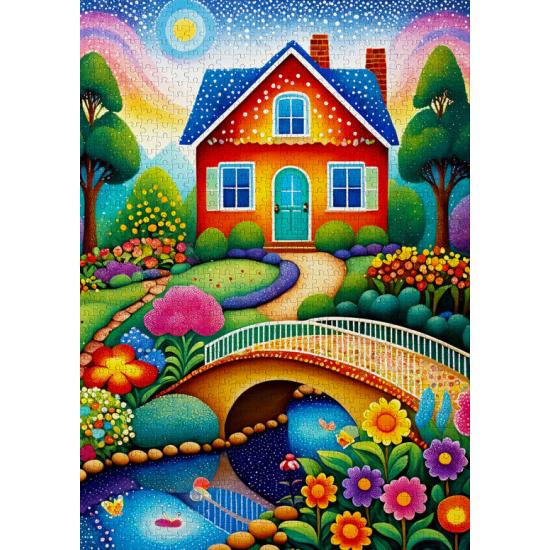 Puzzle Enjoy Haus Der Farben 1000 Teile