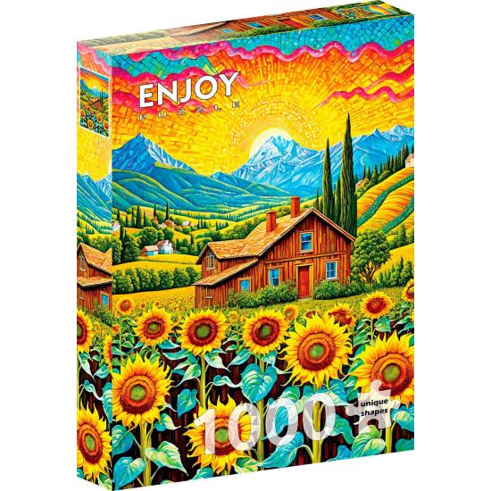Puzzle Enjoy Der Sonnenblumenhaus 1000 Teile