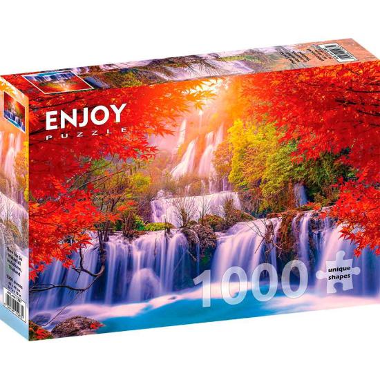 Genießen Sie Thailand-Wasserfall im Herbst-Puzzle mit 1000 Teile