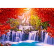 Genießen Sie Thailand-Wasserfall im Herbst-Puzzle mit 1000 Teile