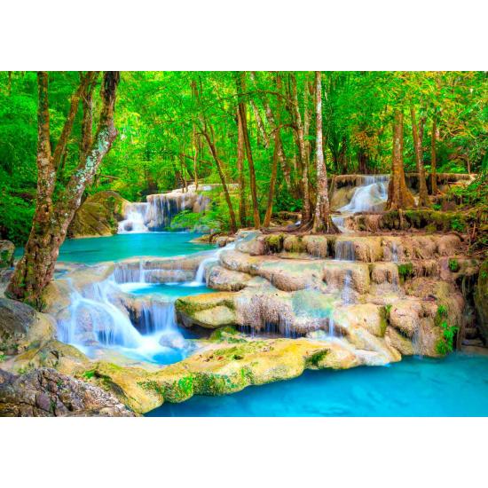 Puzzle Enjoy Türkisfarbener Wasserfall Thailand 1000 Teile Puzzle Enjoy Türkisfarbener Wasserfall Thailand 1000 Teile