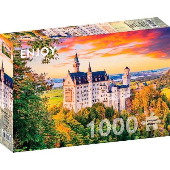 Genießen Sie das Puzzle „Schloss Neuschwanstein im Herbst“ mit 1