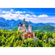 Genießen Sie das Schloss Neuschwanstein im Sommer-Puzzle mit 100