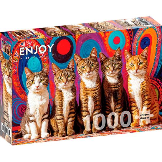 Puzzle Enjoy Fünf Katzen 1000 Teile