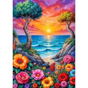 Puzzle Enjoy Blühende Küste 1000 Teile