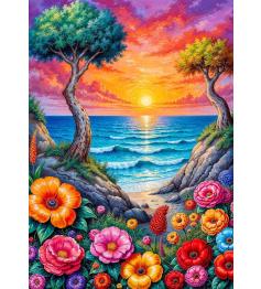 Puzzle Enjoy Blühende Küste 1000 Teile