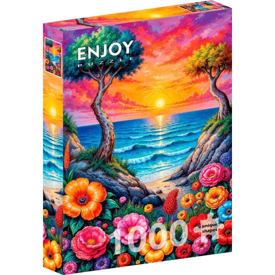 Puzzle Enjoy Blühende Küste 1000 Teile