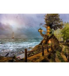 Puzzle „Genießen Sie den magischen Leuchtturm“ mit 1000 Teilen