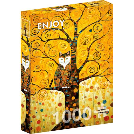 Puzzle Enjoy Klimts Katze Im Baum Des Lebens 1000 Teile