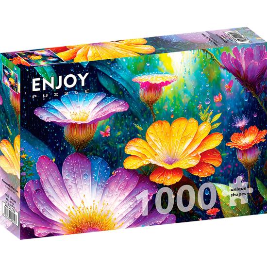 Puzzle Enjoy Blumen Im Regen 1000 Teile