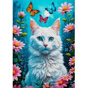 Puzzle Enjoy Weiße Katze 1000 Teile