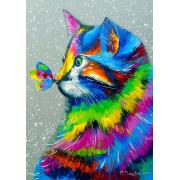 Puzzle Enjoy Bright Cat and Butterfly 1000 Teile