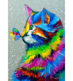 Puzzle Enjoy Bright Cat and Butterfly 1000 Teile