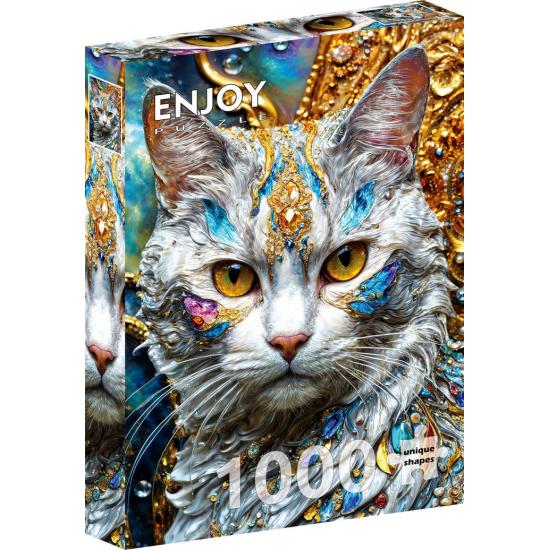 Puzzle Enjoy Juwelenbesetzte Katze 1000 Teile