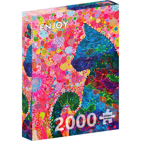 Puzzle Enjoy Wandernde Katze 2000 Teile