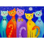 Puzzle „Genießen Sie lächelnde Katzen“ mit 1000 Teilen