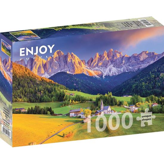 Puzzle „Enjoy Kirche in den Dolomiten“ mit 1000 Teilen