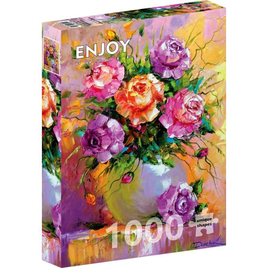 Puzzle „Vase with Roses“ mit 1000 Teilen