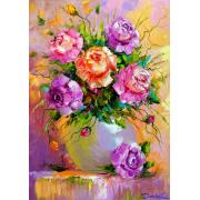 Puzzle „Vase with Roses“ mit 1000 Teilen