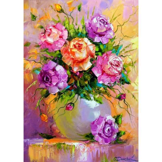 Puzzle „Vase with Roses“ mit 1000 Teilen