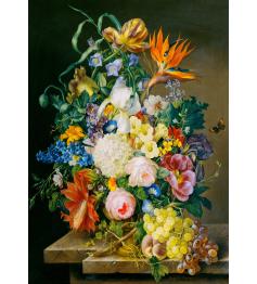 Puzzle Enjoy Vase mit Blumen und Trauben mit 1000 Teilen