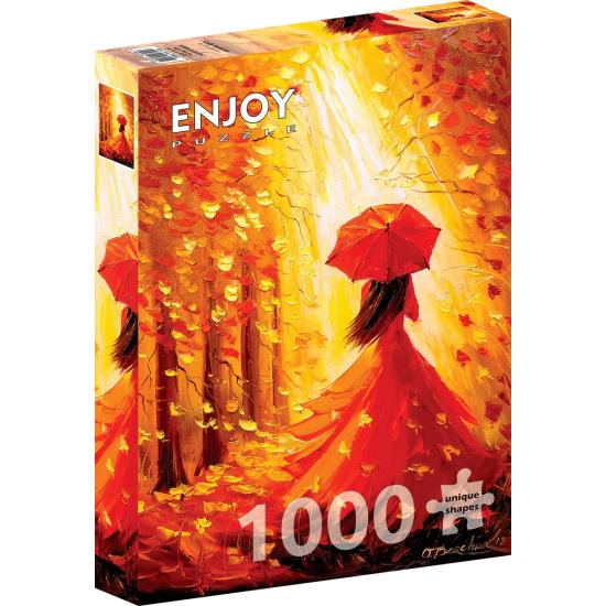 Genießen Sie das Lady Autumn-Puzzle mit 1000 Teilen