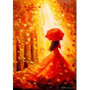 Genießen Sie das Lady Autumn-Puzzle mit 1000 Teilen