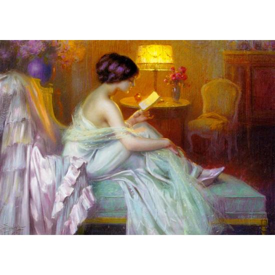 Puzzle „Enjoy Reading by Lamplight“ mit 1000 Teilen