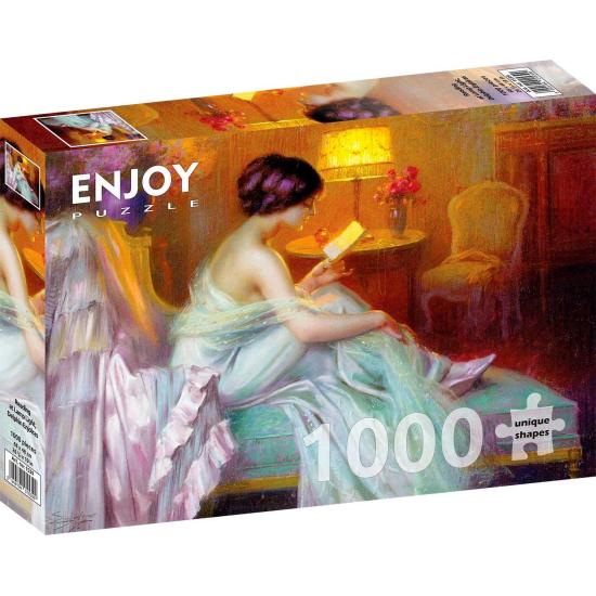 Puzzle „Enjoy Reading by Lamplight“ mit 1000 Teilen