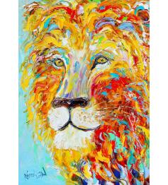 Genießen Sie das farbenfrohe Löwen-Puzzle mit 1000 Teilen