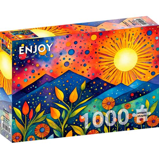 Puzzle Enjoy Sonnenuntergang Regen 1000 Teile