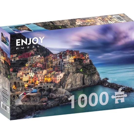 Puzzle Genießen Sie Manarola in der Abenddämmerung, Cinque Terre