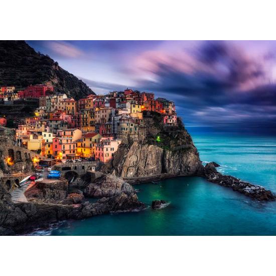 Puzzle Genießen Sie Manarola in der Abenddämmerung, Cinque Terre