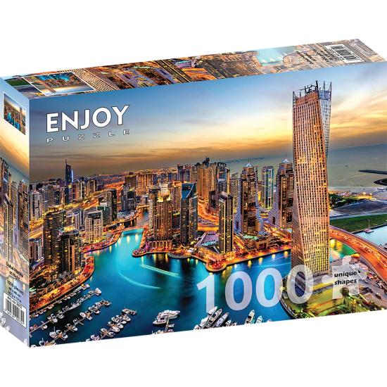 Genießen Sie Dubai Marina at Night Puzzle 1000 Teile