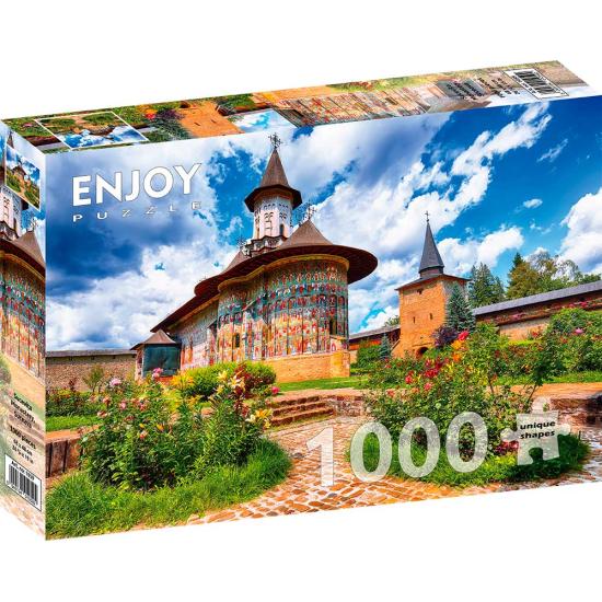 Puzzle Genießen Sie das Kloster Sucevita, Rumänien von 1000